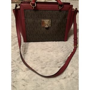 Michael Kors Purse Burgundy And Chocolate